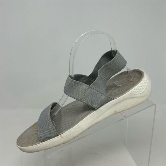 Crocs Women's Gray LiteRide Stretch Slingback Sandals Size 9 Casual Summer - Picture 3 of 13